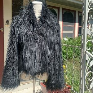 Women's Black Faux Fur Jacket